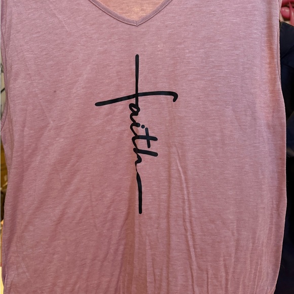 Other - Women’s Rose Pink Faith Graphic Sleeveless Shirt